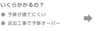 いくらかかるの？「予算が建てにくい」「追加工事で予算オーバー」